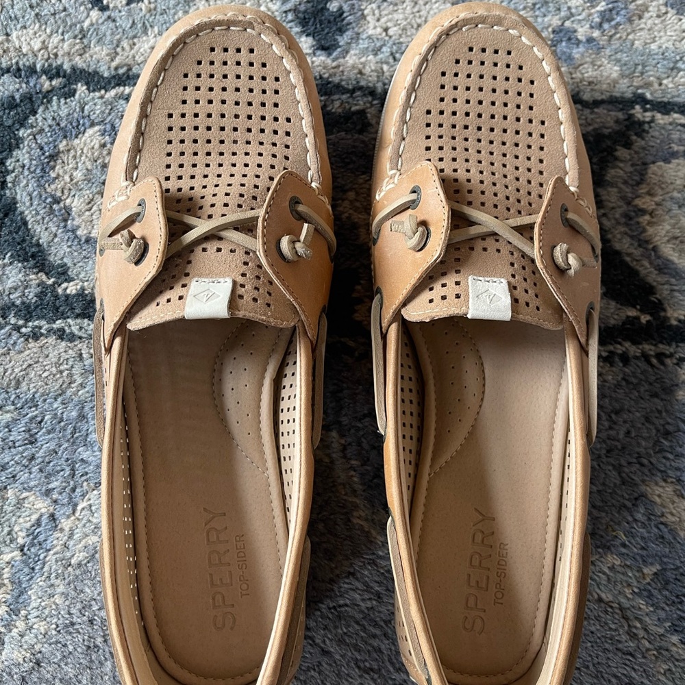Sperry Tan Flats Moccasin-Style Slip-On Loafers
